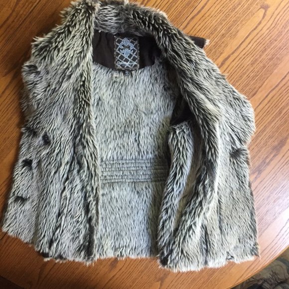 Vest Faux Fur Lined Toggle Bohemian Outerwear Dollhouse Boho - Picture 4 of 9